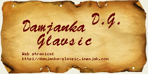 Damjanka Glavšić vizit kartica